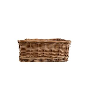 Vintage Wicker Rattan Basket, Rustic Farmhouse Decor, Storage Basket